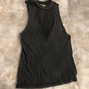 Silence + noise acid wash top XS